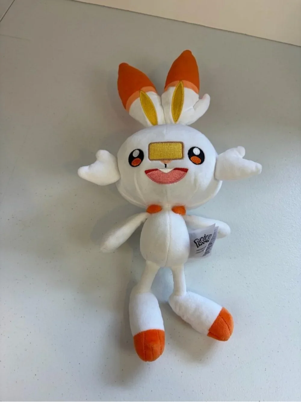 Pokemon Scorbunny Plush Toy Nintendo Game Freak Stuffed Animal Stuffy White 12”